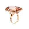 Image 6 : 14KT Rose Gold GIA Certified 52.72 ctw Morganite and Diamond Ring