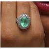 Image 7 : 14KT Yellow Gold GIA Certified 5.60 ctw Emerald and Diamond Ring