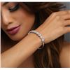 Image 5 : 14KT White Gold 4.29 ctw Diamond Bangle Bracelet