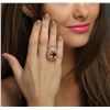 Image 5 : 14KT White Gold 15.39 ctw Citrine and Diamond Ring
