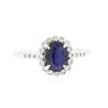 Image 3 : 14KT White Gold 1.36 ctw Sapphire and Diamond Ring