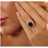 Image 5 : 14KT White Gold 5.49 ctw Sapphire and Diamond Ring