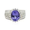 Image 1 : 14KT White Gold 4.27 ctw Tanzanite and Diamond Ring