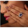 Image 4 : 14KT White Gold 4.27 ctw Tanzanite and Diamond Ring