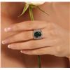 Image 1 : 14KT White Gold 6.63 ctw Emerald and Diamond Ring