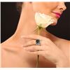 Image 2 : 14KT White Gold 6.63 ctw Emerald and Diamond Ring