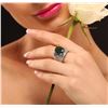 Image 5 : 14KT White Gold 6.63 ctw Emerald and Diamond Ring