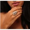 Image 1 : 14KT Yellow Gold 15.52 ctw Aquamarine and Diamond Ring