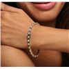 Image 7 : 14KT Yellow Gold 2.23 ctw Diamond Tennis Bracelet