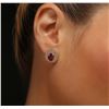 Image 1 : 14KT Yellow Gold 3.20 ctw Ruby and Diamond Earrings