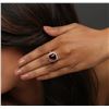 Image 5 : 14KT Rose Gold 6.72 ctw Garnet and Diamond Ring