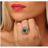 Image 2 : 14KT White Gold 2.89 ctw Emerald and Diamond Ring