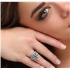 Image 3 : 14KT White Gold 4.16 ctw Blue Tourmaline and Diamond Ring