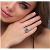 Image 4 : 14KT White Gold 4.16 ctw Blue Tourmaline and Diamond Ring