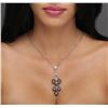 Image 1 : 14KT Two-Tone Gold 0.75 ctw Diamond Pendant With Chain