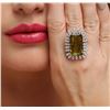 Image 1 : 14KT White Gold 13.90 ctw Tourmaline and Diamond Ring