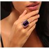 Image 1 : 14KT Rose Gold 14.36 ctw Amethyst and Diamond Ring