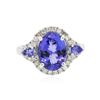 Image 1 : 14KT White Gold 3.62 ctw Tanzanite and Diamond Ring
