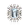 Image 3 : 14KT White Gold 2.31 ctw Aquamarine and Diamond Ring