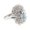Image 4 : 14KT White Gold 2.31 ctw Aquamarine and Diamond Ring