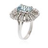 Image 6 : 14KT White Gold 2.31 ctw Aquamarine and Diamond Ring