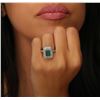 Image 5 : 14KT White Gold 2.77 ctw Emerald and Diamond Ring