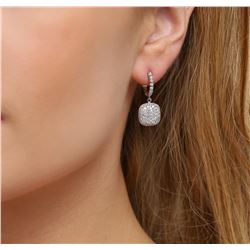 14KT White Gold 1.38 ctw Diamond Earrings