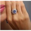 Image 2 : 14KT White Gold 2.17 ctw Tanzanite and Diamond Ring