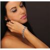 Image 1 : 14KT White Gold 11.40 ctw Sapphire and Diamond Bracelet