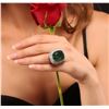 Image 5 : 14KT White Gold 26.37 ctw Emerald and Diamond Ring
