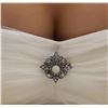 Image 2 : 14KT Two-Tone Gold 1.87 ctw Opal and Diamond Brooch