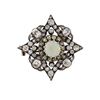 Image 3 : 14KT Two-Tone Gold 1.87 ctw Opal and Diamond Brooch