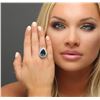Image 5 : 14KT White Gold 12.42 ctw Topaz and Diamond Ring