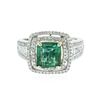 Image 3 : 14KT White Gold 2.39 ctw Emerald and Diamond Ring