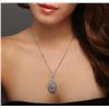 Image 1 : 14KT White Gold 1.50 ctw Diamond Pendant With Chain