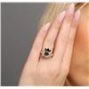 Image 1 : 14KT Yellow Gold 1.00 ctw Sapphire and Diamond Ring