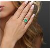 Image 1 : 14KT Yellow Gold 3.42 ctw Emerald and Diamond Ring