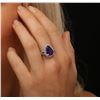 Image 2 : 14KT White Gold 4.01 ctw Tanzanite and Diamond Ring