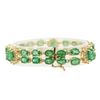 Image 4 : 14KT Yellow Gold 23.37 ctw Emerald and Diamond Bracelet