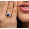 Image 2 : 14KT White Gold 2.14 ctw Tanzanite and Diamond Ring