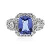 Image 3 : 14KT White Gold 2.14 ctw Tanzanite and Diamond Ring