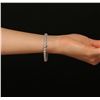 Image 5 : 14KT White Gold 5.18 ctw Diamond Tennis Bracelet