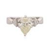 Image 1 : Platinum 1.79 ctw Pear Cut Diamond Ring