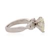 Image 5 : Platinum 1.79 ctw Pear Cut Diamond Ring
