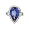 Image 1 : 14KT White Gold 5.01 ctw Tanzanite and Diamond Ring