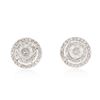 Image 3 : 14KT White Gold 2.88 ctw Diamond Earrings