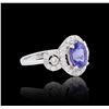 Image 2 : 14KT White Gold 1.63 ctw Tanzanite and Diamond Ring