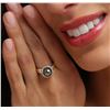 Image 2 : 14KT Yellow Gold Pearl and Diamond Ring