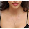 Image 2 : 14KT White Gold 0.15 ctw Diamond Pendant With Chain