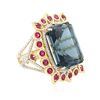 Image 4 : 14KT Yellow Gold 29.87 ctw Topaz and Ruby Ring